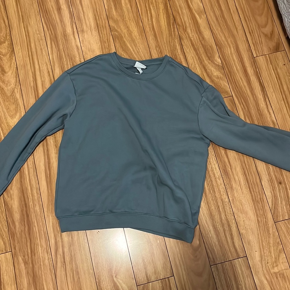 A blue sweatshirt